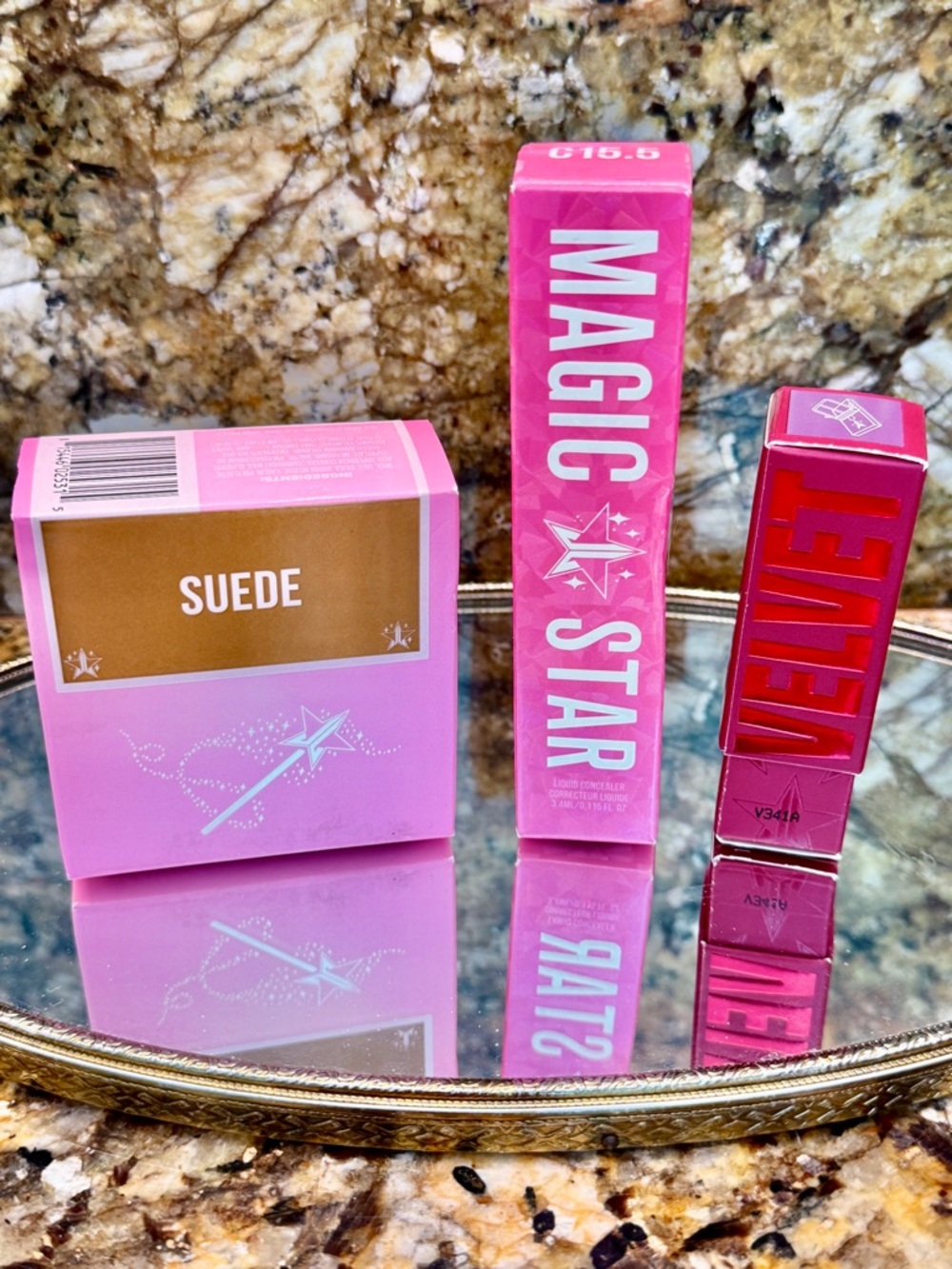Jeffree Star Magic Star Trio Setting Powder Concealer Lipstick Bundle of 3pc.